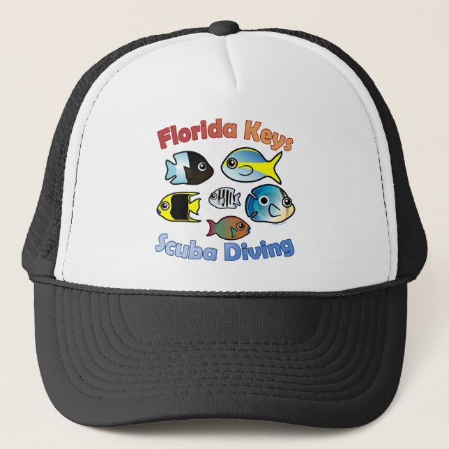 Gorra De Camionero Buceo de los Cayos de Florida (Anverso)