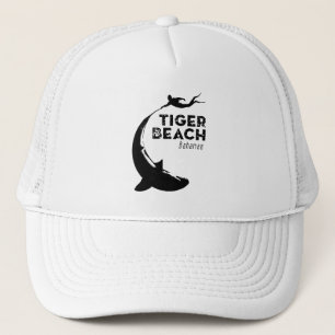 Gorra De Camionero Buceo de tiburones en la playa de Tiger