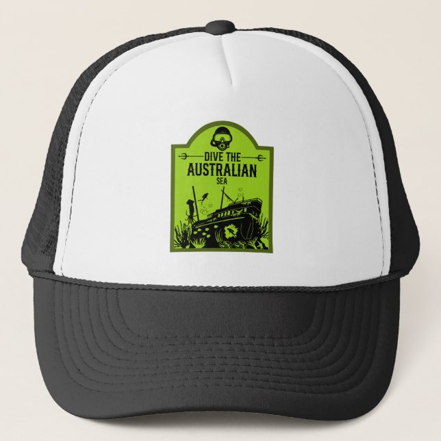 Gorra De Camionero Buceo en barco en Australia (Anverso)