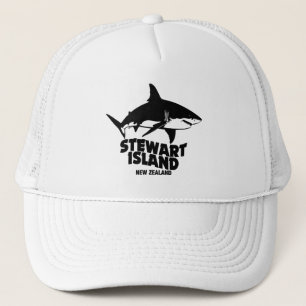 Gorra De Camionero Buceo Scuba Con Tiburones - Isla Stewart