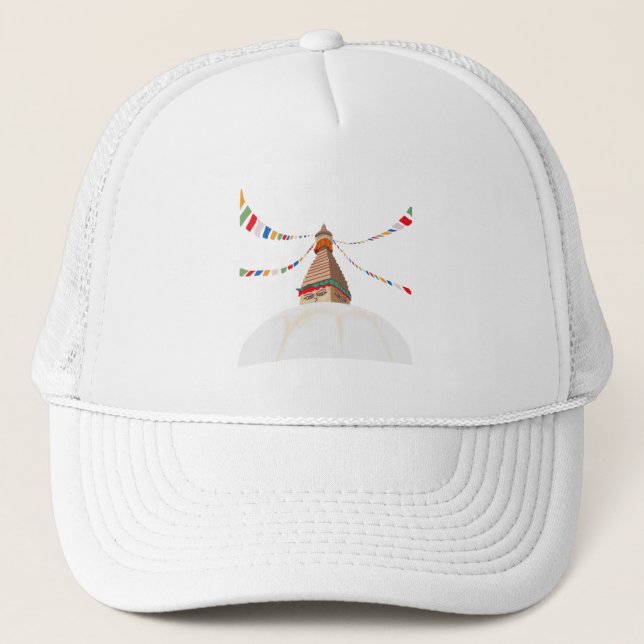 Gorra De Camionero Buda Boudha Swoyambhu (Anverso)