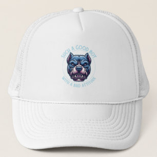 Gorra De Camionero Buen Chico Con Mala Actitud Perro Pitbull
