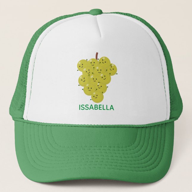 Gorra De Camionero Buen ilustracion de uvas personalizados (Anverso)