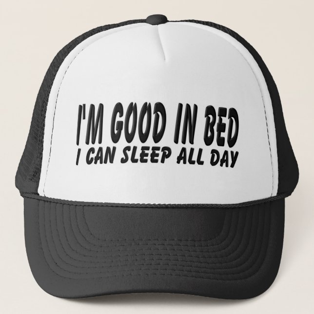 Gorra De Camionero Buena En La Cama (Anverso)