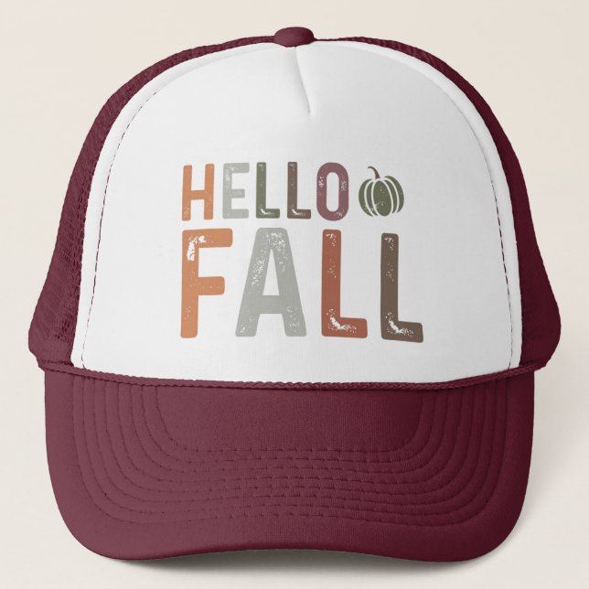 Gorra De Camionero Bueno, hola otoño (Anverso)