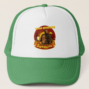 Gorra De Camionero Buenos Días Sol Bigfoot Café Humor Arte