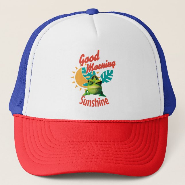 Gorra De Camionero Buenos días Sunshine Funny Chameleon (Anverso)