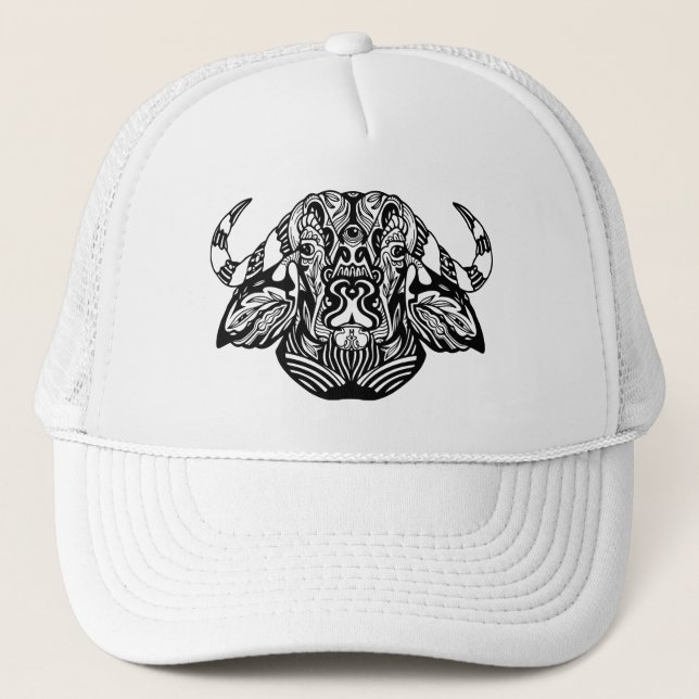 Gorra De Camionero Buey Tribal (Anverso)