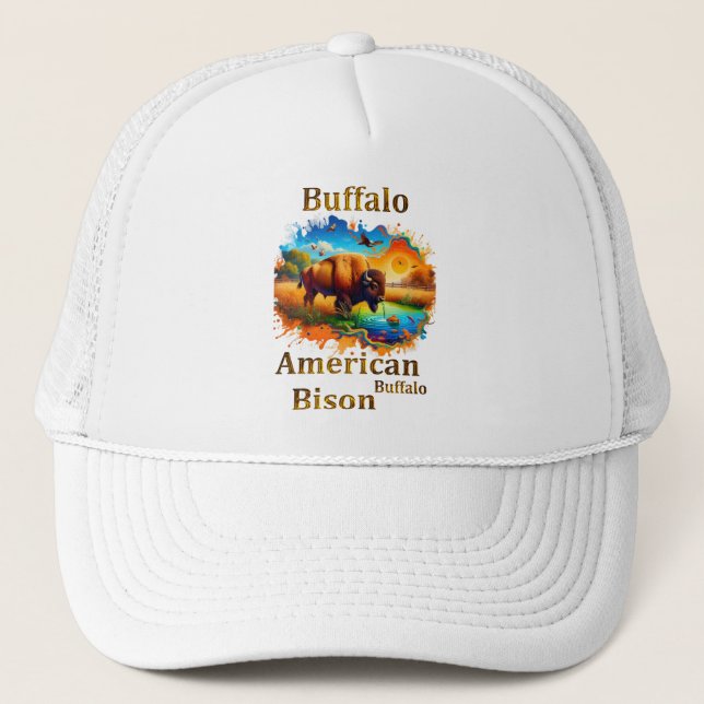 Gorra De Camionero Búfalo americano (Anverso)