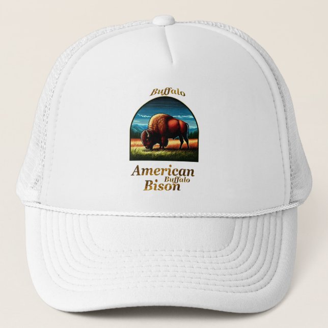 Gorra De Camionero Búfalo americano (Anverso)