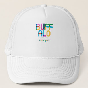 Gorra De Camionero Búfalo Nueva York mediados de siglo, Arte Pop,
