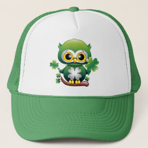 Gorra De Camionero Búho Bebé Lindo Dibujo Animado de San Patricio