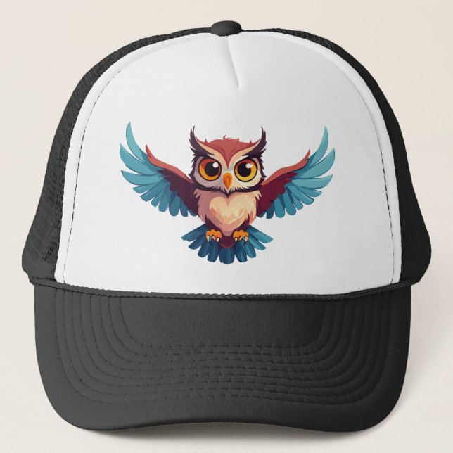 Gorra De Camionero búho con ojos grandes (Anverso)