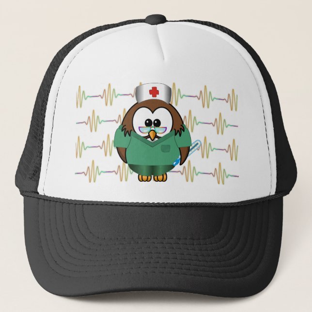 Gorra De Camionero búho de enfermera (Anverso)