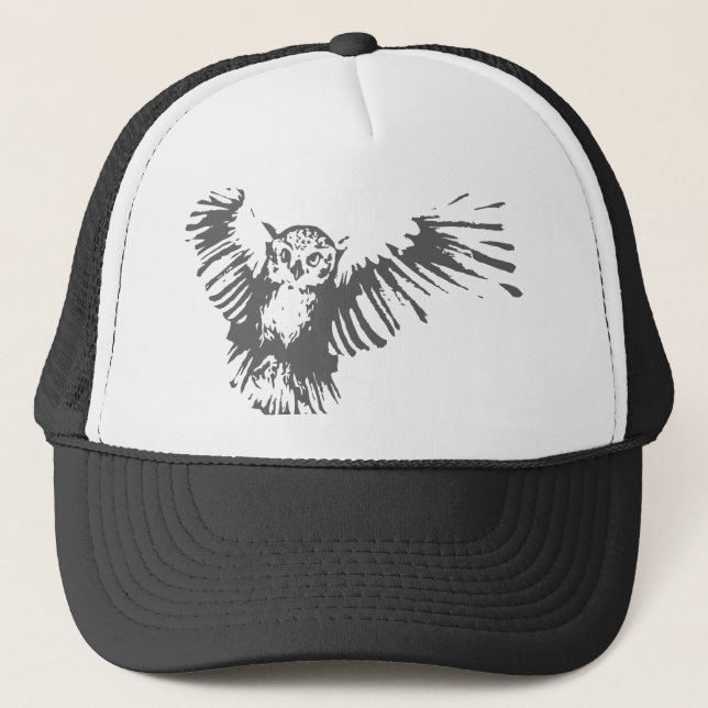 Gorra De Camionero Búho del vuelo (Anverso)