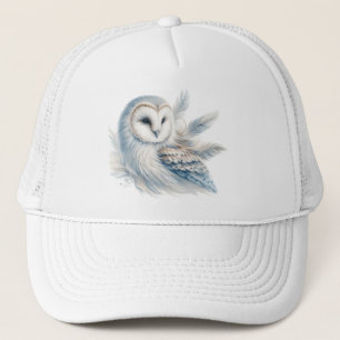 Gorra De Camionero Búho elegante en acuarela