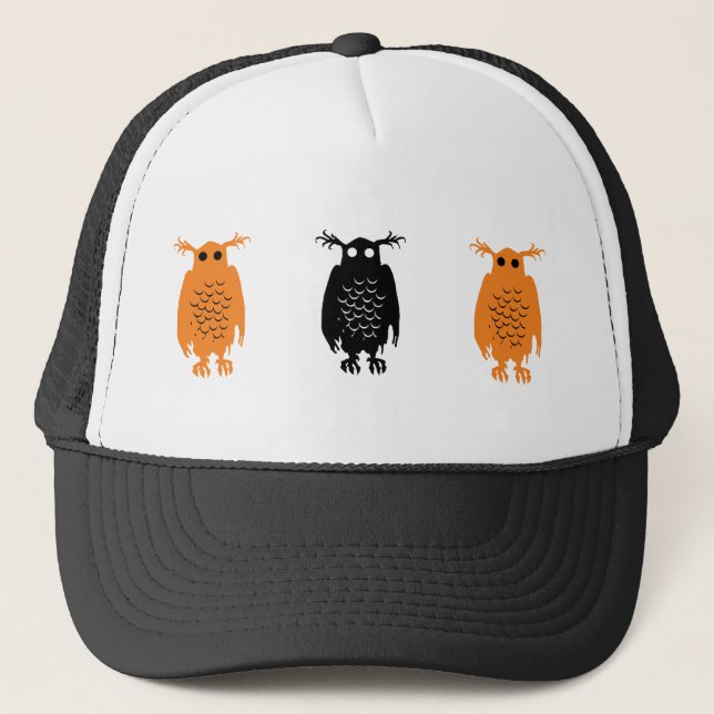 Gorra De Camionero Búho espeluznante (Anverso)