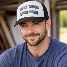 Gorra De Camionero Built Tough Loves Hard Graphic - Blue-Collar Dad