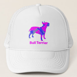 Gorra De Camionero Bull Terrier Perro Inglés Cute Silhouette rosa