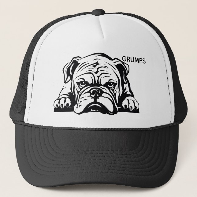 Gorra De Camionero Bulldog de búsqueda (Anverso)