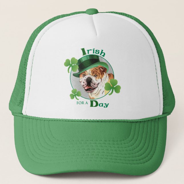 Gorra De Camionero Bulldog de San Patricio (Anverso)