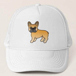 Gorra De Camionero Bulldog Francés Ciervo Dibujo Animado Lindo Perro