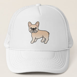 Gorra De Camionero Bulldog Francés Crema Perro De Dibujos Animados Li