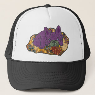 Gorra De Camionero Bulldog francés en cojín