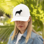 Gorra De Camionero Bulldog francés negro Silhouette Frenchie Dog<br><div class="desc">Un bonito sombrero de camionero de amante de la francesa. Silueta de Bulldog negro francés. El tamaño de los unisex es adecuado para la mayoría de los adolescentes y adultos.</div>