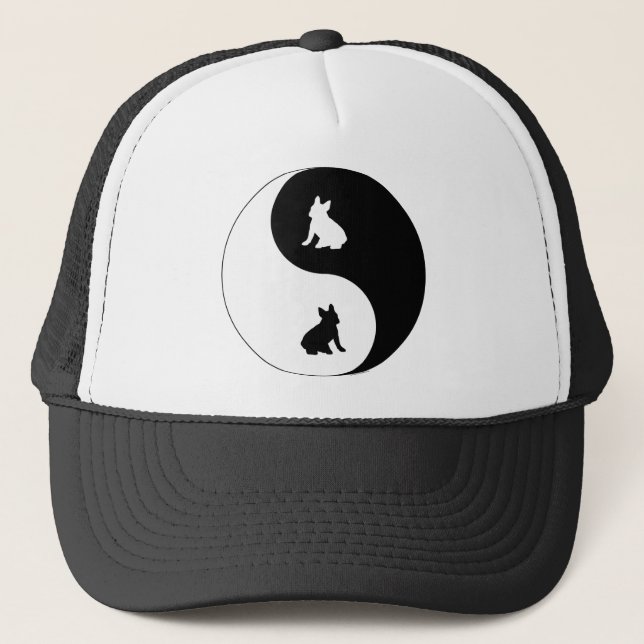 Gorra De Camionero Bulldog francés Yin Yang (Anverso)