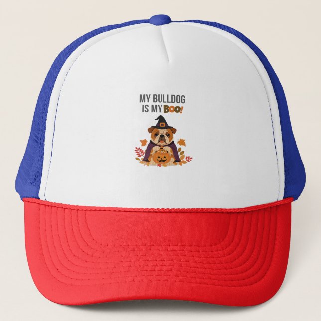 Gorra De Camionero Bulldog Halloween Costume  My Bulldog is My Boo Do (Anverso)