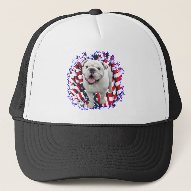 Gorra De Camionero Bulldog Patriota (Anverso)