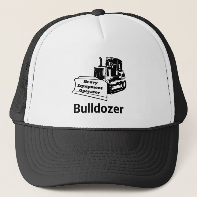 Gorra De Camionero Bulldozer: Operador de equipos pesados (Anverso)