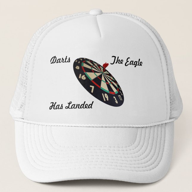 Gorra De Camionero Bullseye De Cartón Con Logo De Dardos, (Anverso)