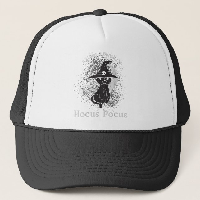 Gorra De Camionero Bunch of Hocus Pocus Black Cat Art Ilustracion Fu (Anverso)