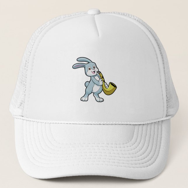 Gorra De Camionero Bunny at Music con saxofón (Anverso)