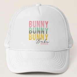 Gorra De Camionero Bunny Babe Cute Moderna Girly Easter Personalizada