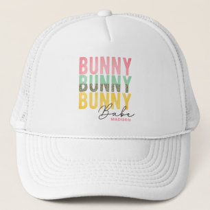 Gorra De Camionero Bunny Babe Cute Moderna Girly Easter Personalizada