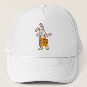 Gorra De Camionero Bunny como peluquero con comb y tijera