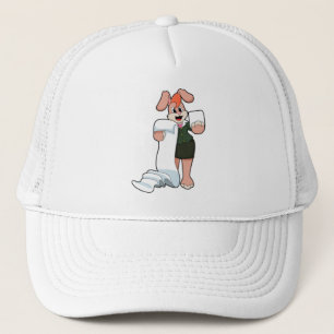 Gorra De Camionero Bunny como secretario con papel