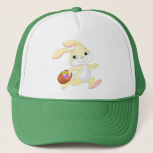 GORRA DE CAMIONERO BUNNY DEL ESTE CON COLORIDA BASKET DE HUEVOS DEL E