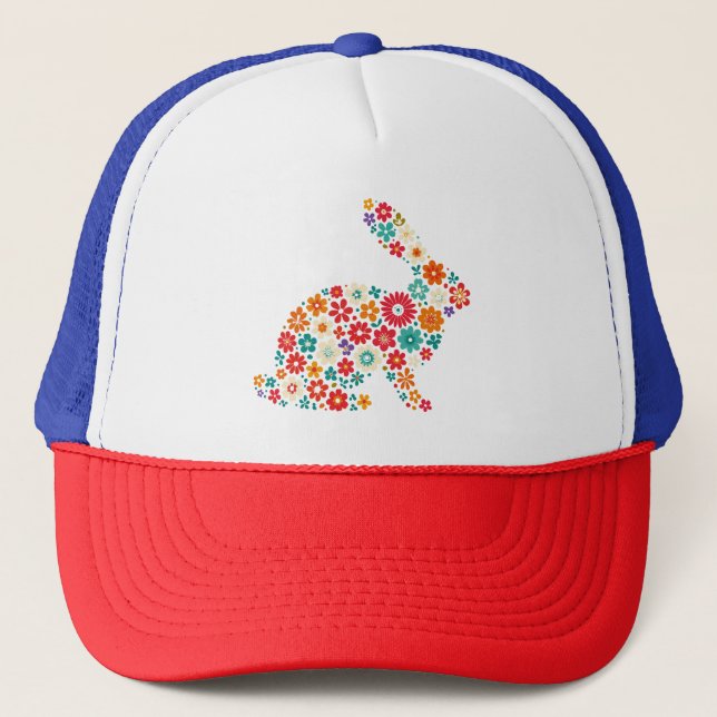 Gorra De Camionero Bunny floral (Anverso)