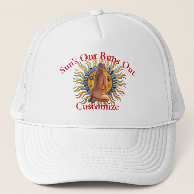 Gorra De Camionero Buns Out Bikini Beach Chica Thunder_Cove (Anverso)