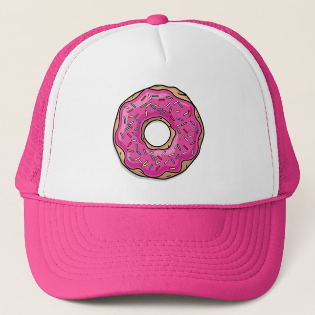 Gorra De Camionero Buñuelo asperjado rosa delicioso jugoso (Anverso)