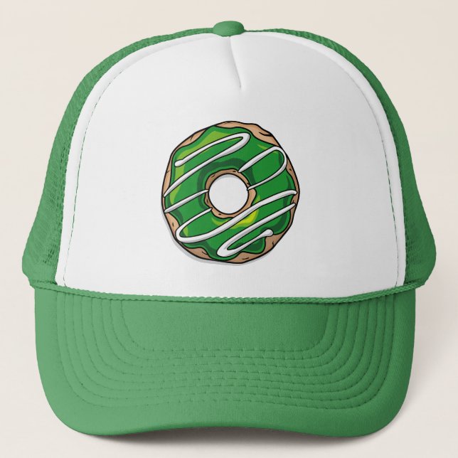 Gorra De Camionero Buñuelo verde malo con la formación de hielo (Anverso)