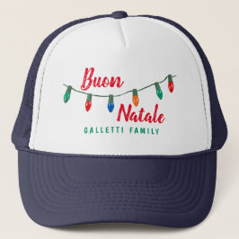 Gorra De Camionero Buon Natale Christmas Lights Hat