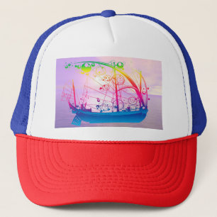 Gorra De Camionero Buque velero al amanecer