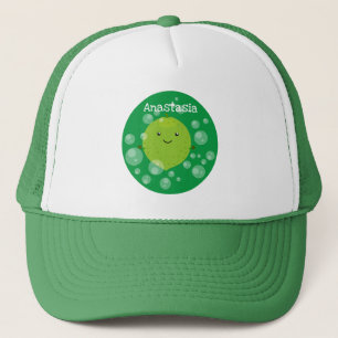 Gorra De Camionero Burbujas de cal verde suave ilustracion personaliz