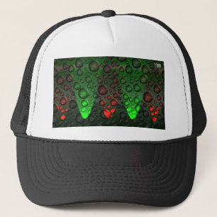 Gorra De Camionero Burbujas en ascenso Verde/Capucha roja