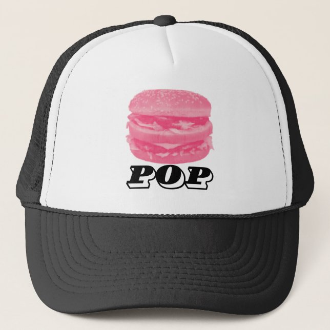 Gorra De Camionero Burger rosa pop (Anverso)